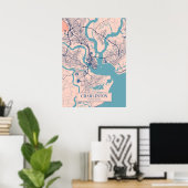 Charleston - United States Breezy City Map Poster (Heimbüro)