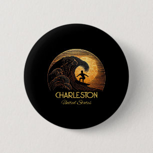 Charleston Vereinigte Staaten Surfen Surfboard  Button