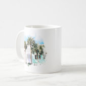 Charleston Watercolor Fun Fakten Neue Zuhause Kaffeetasse (Vorderseite Links)