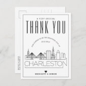 Charleston Wedding | Danke, dass du gekommen bist! Postkarte (Vorne/Hinten)
