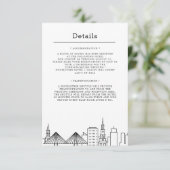 Charleston Wedding | Gästedaten Einladung (Stehend Vorderseite)