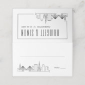 Charleston Wedding | Place Table Name Cards Platzkarte (Außenseite Aufgefaltet)