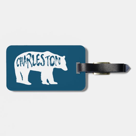Charleston West Virginia Bear Gepäckanhänger (Rückseite horizontal)
