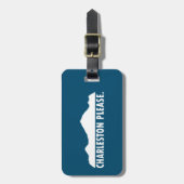 Charleston West Virginia Bitte Gepäckanhänger (Vorderseite vertikal)