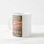 Charleston West Virginia Kaffeetasse (Vorderseite Links)
