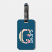 Charleston West Virginia Retro Bear Gepäckanhänger (Rückseite vertikal)