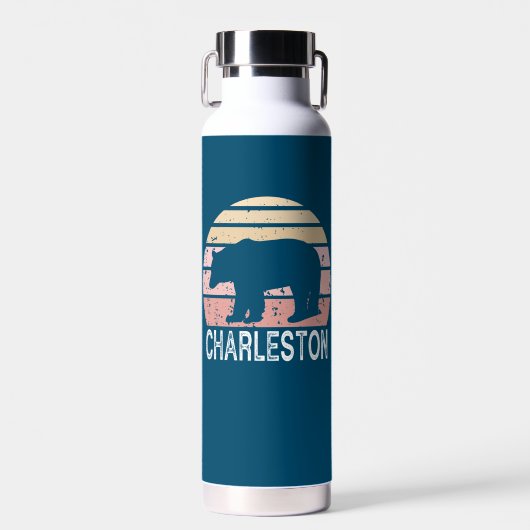 Charleston West Virginia Retro Bear Trinkflasche (Vorne)