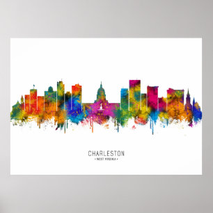 Charleston West Virginia Skyline Poster