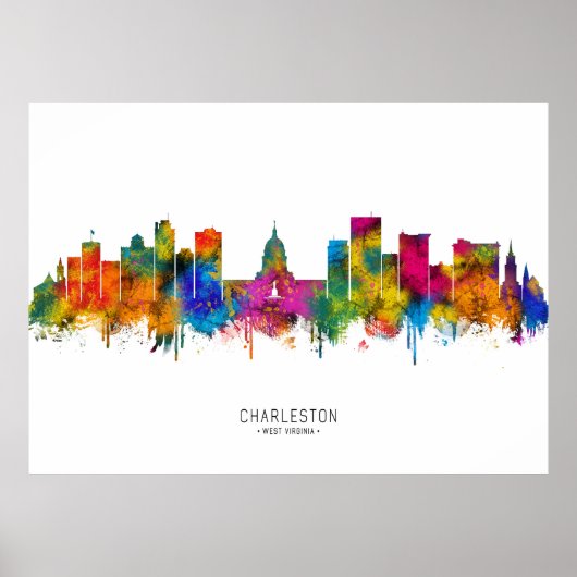 Charleston West Virginia Skyline Poster (Vorne)