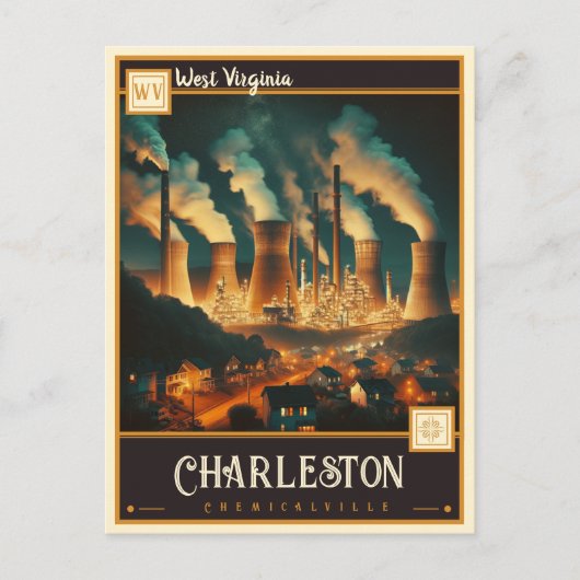 Charleston, West Virginia | VINTAG Postkarte (Vorderseite)