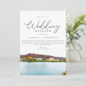Charleston West Virginia Wedding Welcome Itinerary Einladung (Stehend Vorderseite)