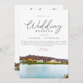 Charleston West Virginia Wedding Welcome Itinerary Einladung (Vorne/Hinten)