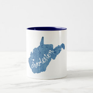 Charleston West Virginia Wood Grain Zweifarbige Tasse