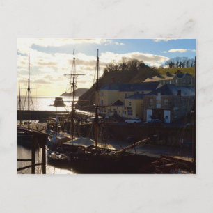 Charlestown Harbour Cornwall UK Poldark Location Postkarte