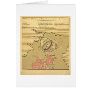 Charlestown Kampf-Karte - 1775