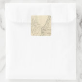 Charlestown, Langdon, Sullivan Co Quadratischer Aufkleber (Tasche)