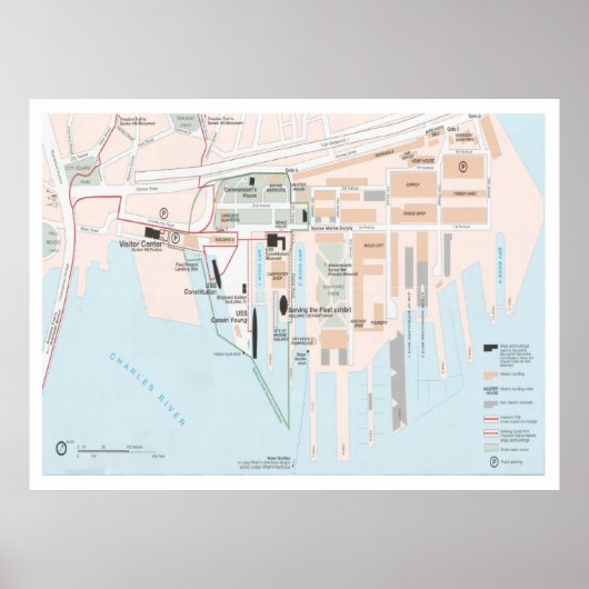 Charlestown Navy Yard Map (2003) MA National Park Poster (Vorne)