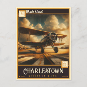 Charlestown, Rhode Island Antik Postkarte