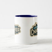 Charlevoix 70er Retro Michigan Vintag Zweifarbige Tasse (Mittel)