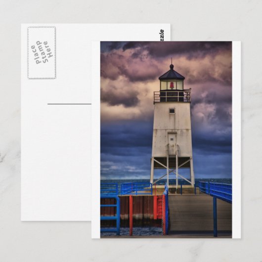 Charlevoix Light 0817 Postkarte (Vorne/Hinten)