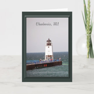 Charlevoix Lighthouse Grußkarte Karte