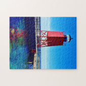 Charlevoix Lighthouse Reflektionen Puzzle (Horizontal)