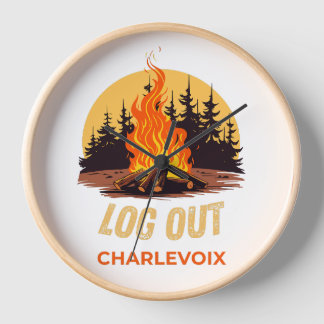 Charlevoix Michigan Lagerfeuer Uhr