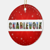 Charlevoix Michigan Travel Fotos Weihnachten Keramik Ornament (Links)