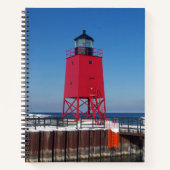 Charlevoix Pierhead Light Notebook Notizblock (Vorderseite)