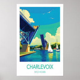 Charlevoix-Reiseposter, Michigan Poster