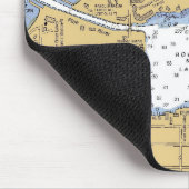 Charlevoix, runder See-Seediagramm Mousepad MI (Ecke)