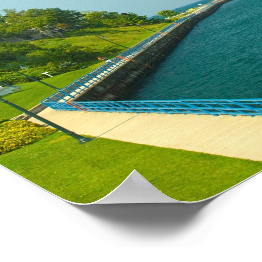 Charlevoix South Pier Light Station, Charlevoix, M Poster (Ecke)