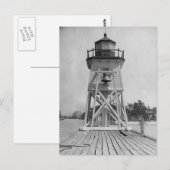 Charlevoix South Pier Light Station Postkarte (Vorne/Hinten)