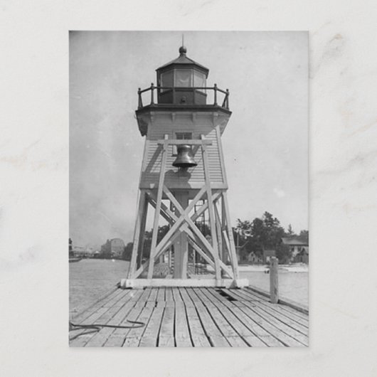 Charlevoix South Pier Light Station Postkarte (Vorderseite)
