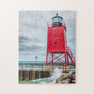 Charlevoix South Pierhead Leuchtturm Puzzle