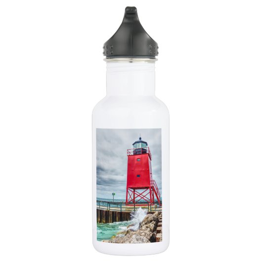 Charlevoix South Pierhead Lighthouse Edelstahlflasche (Rechts)