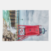 Charlevoix South Pierhead Lighthouse Geschirrtuch (Horizontal)