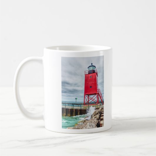 Charlevoix South Pierhead Lighthouse Kaffeetasse (Links)