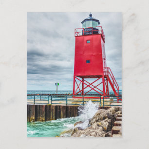 Charlevoix South Pierhead Lighthouse Postkarte