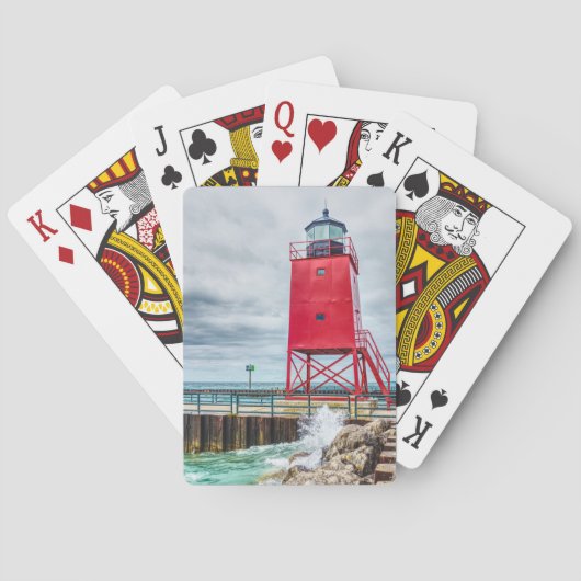 Charlevoix South Pierhead Lighthouse Spielkarten (Rückseite)