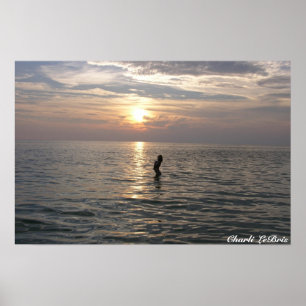 Charli am Strand Poster