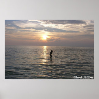 Charli am Strand Poster