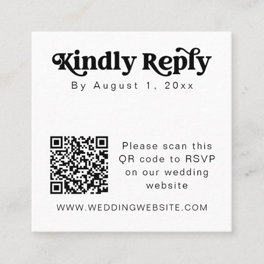 CHARLI Modern Minimalistisch QR Code UAWG Square C Quadratische Visitenkarte (Vorderseite)