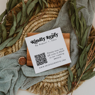 CHARLI Modern Minimalistisch QR Code UAWG Square C Quadratische Visitenkarte