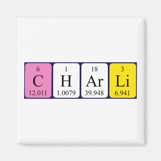 Charli-Periodenmagnet Magnet (Vorne)