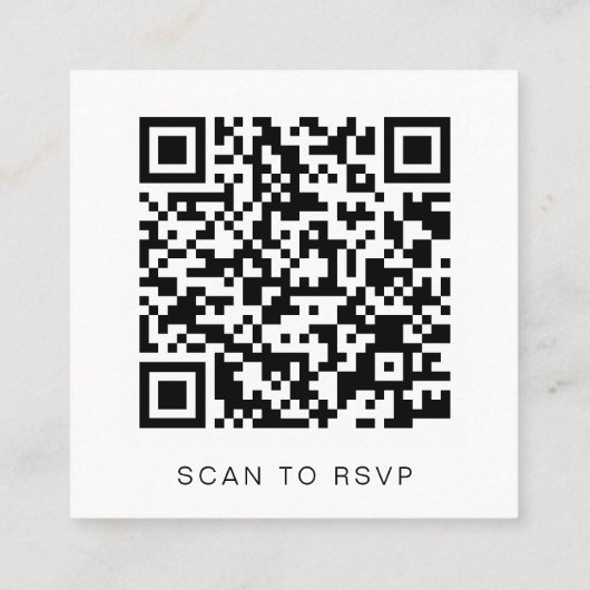 CHARLI Retro Groovy 70s QR Code UAWG Square Card Quadratische Visitenkarte (Rückseite)