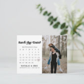 CHARLI Retro Modernes Foto Save the Date Postkarte (Stehend Vorderseite)
