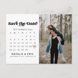 CHARLI Retro Modernes Foto Save the Date Postkarte