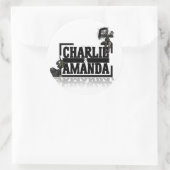 Charlie & Amanda Lrg Logo-Aufkleber Runder Aufkleber (Tasche)