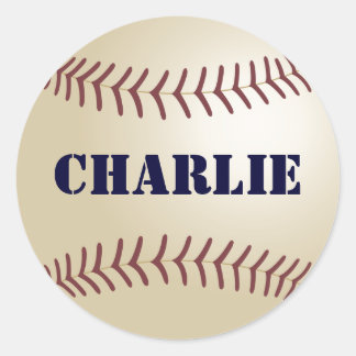 Charlie-Baseball-Aufkleber / Siegel Runder Aufkleber